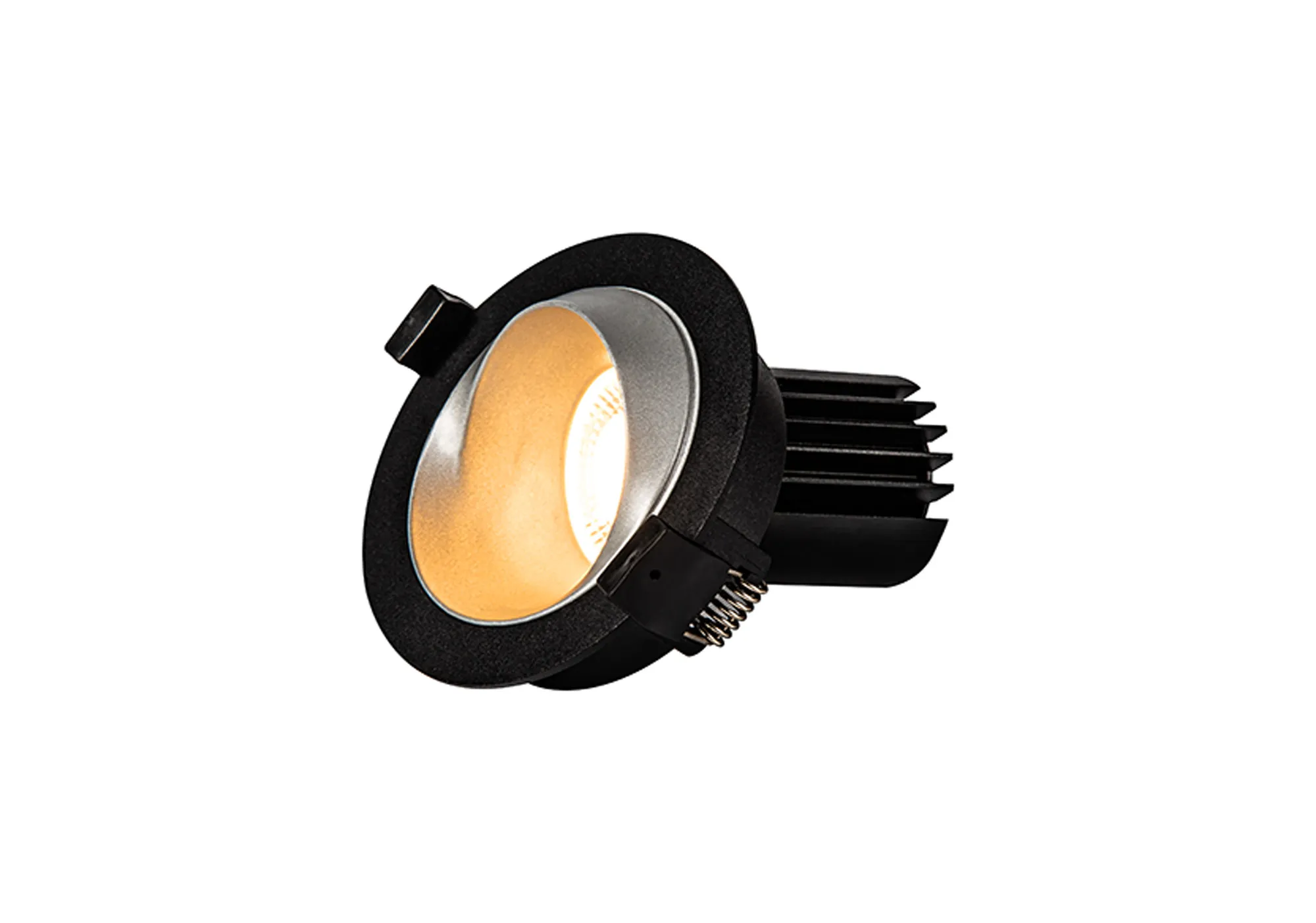 Bonia 12 Powered by Tridonic 12W 1200lm 2700K 36° LED Engine,350mA Black/Silver 27° Angled Round Downlight , DRIVER NOT INC. 5yrs Warranty DM202485  Dlux Bonia 12